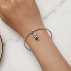 Pandora Styl Kolia z Wisiorkiem w Kształcie Pawia - SCC2590