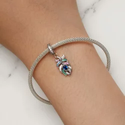 Pandora Styl Kolia z Wisiorkiem w Kształcie Pawia - SCC2590