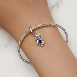 Pandora Styl Kolia z Wisiorkiem w Kształcie Pawia - SCC2590
