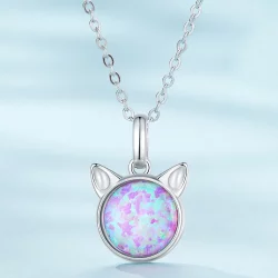 Pandora Styl Kot Opal Naszyjnik - SCN496