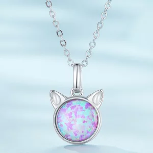 Pandora Styl Kot Opal Naszyjnik - SCN496