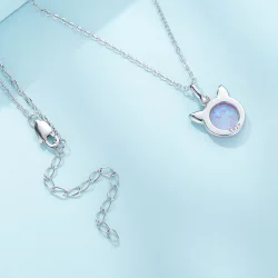 Pandora Styl Kot Opal Naszyjnik - SCN496