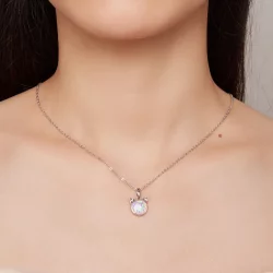 Pandora Styl Kot Opal Naszyjnik - SCN496