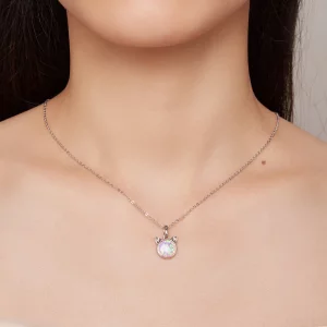 Pandora Styl Kot Opal Naszyjnik - SCN496