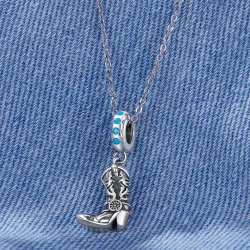 Pandora Styl Kozaki Skórzane Cowboy Dangle - SCC2566