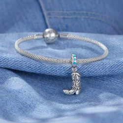 Pandora Styl Kozaki Skórzane Cowboy Dangle - SCC2566