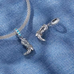 Pandora Styl Kozaki Skórzane Cowboy Dangle - SCC2566