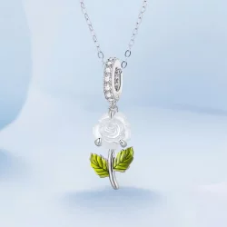 Pandora Styl Kryształowa Wisiorka Róża - BSC824