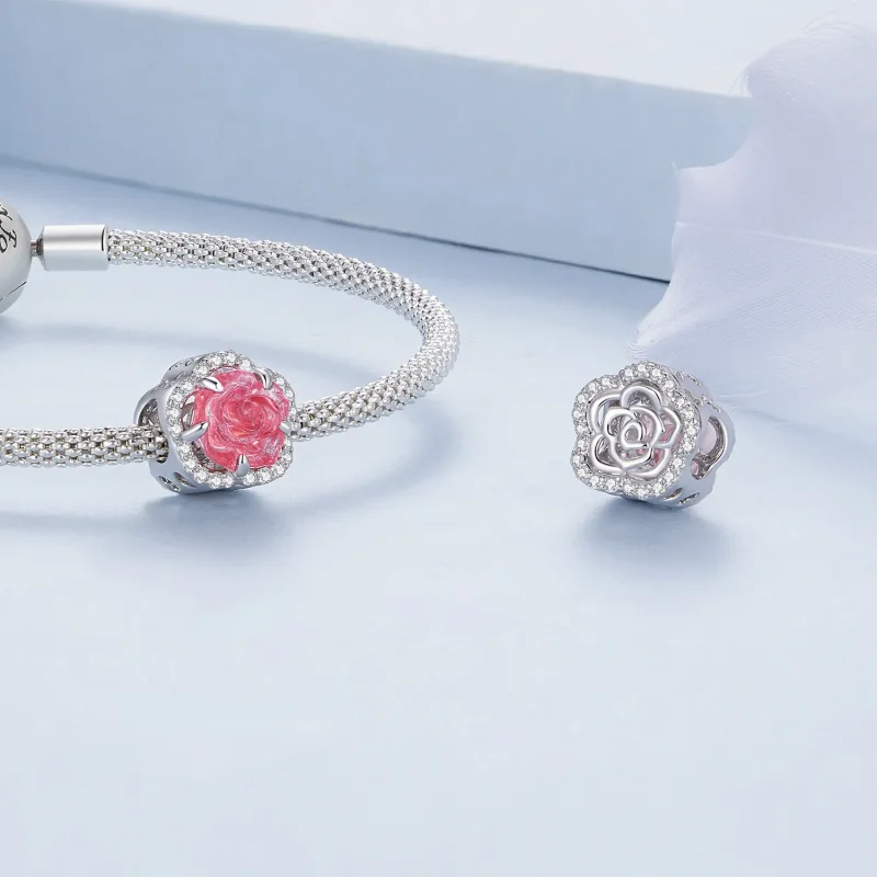 (zdjęcie do) Pandora Styl Kryształowy Charm Róża - BSC904 - Wyświetl 6