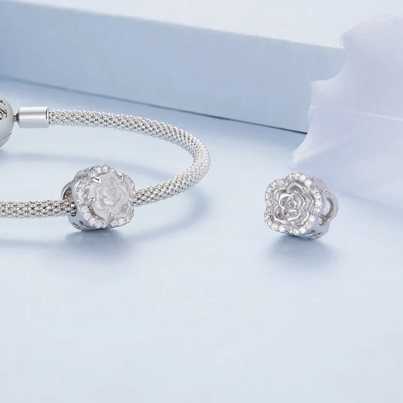 (zdjęcie do) Pandora Styl Kryształowy Charm Róża - BSC904 - Wyświetl 7