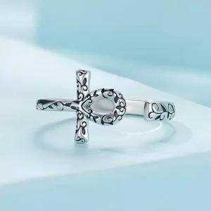 Pandora Styl Krzyż Ankh Otwarte Pierścień - SCR972-E