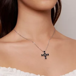Pandora styl Krzyż Naszyjnik - BSN335