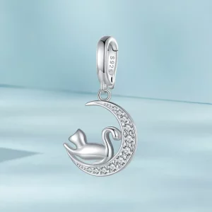 Pandora Styl Księżyc i Kot Wisior - SCC2571