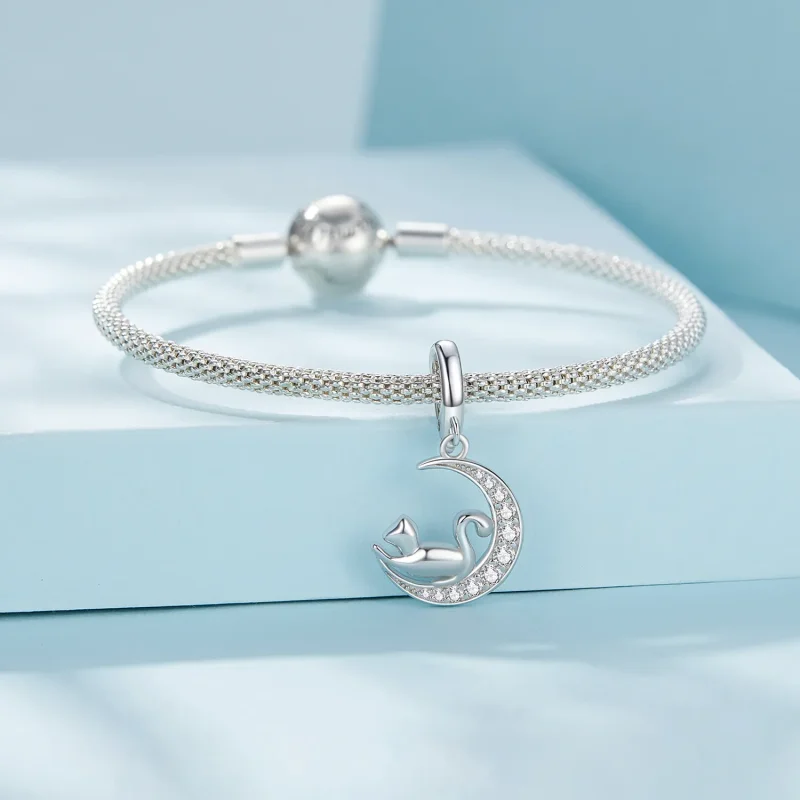 (zdjęcie do) Pandora Styl Księżyc i Kot Wisior - SCC2571 - Wyświetl 4