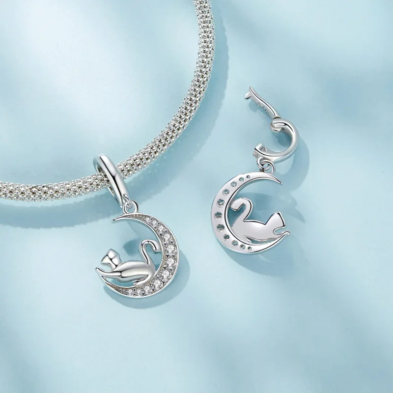 (zdjęcie do) Pandora Styl Księżyc i Kot Wisior - SCC2571 - Wyświetl 5