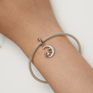 Pandora Styl Księżyc i Kot Wisior - SCC2571