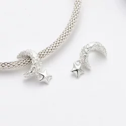 Pandora styl Księżycowy Wzór Charm - SCC2619
