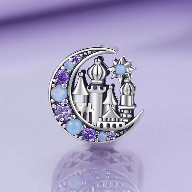 (zdjęcie do) Pandora Styl Księżycowy Zamek Charm - BSC892 - Wyświetl 2