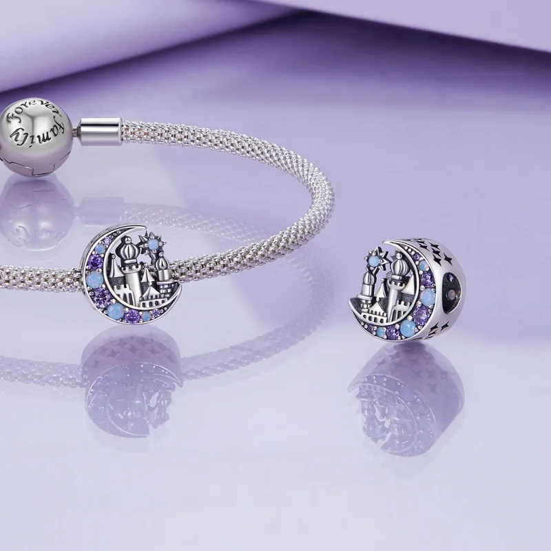(zdjęcie do) Pandora Styl Księżycowy Zamek Charm - BSC892 - Wyświetl 4