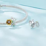 Pandora Styl Kwiat Słonecznika i Charm Miś - SCC2560