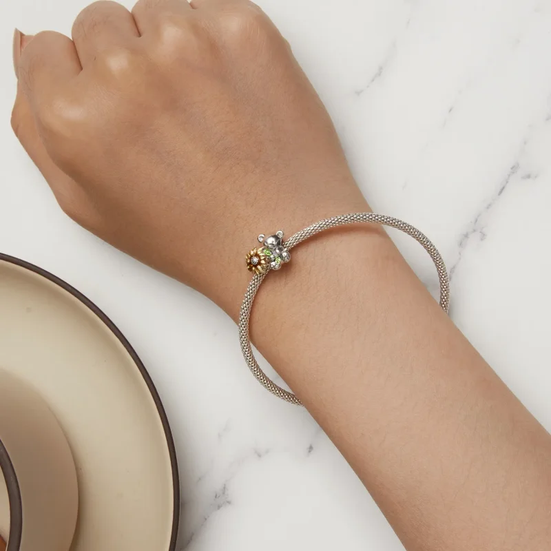 (zdjęcie do) Pandora Styl Kwiat Słonecznika i Charm Miś - SCC2560 - Wyświetl 6