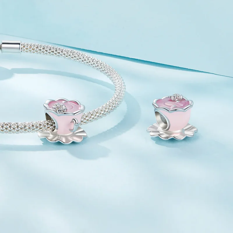 (zdjęcie do) Pandora Styl Kwiatowy Kubek do Herbaty Charm - SCC2563 - Wyświetl 4