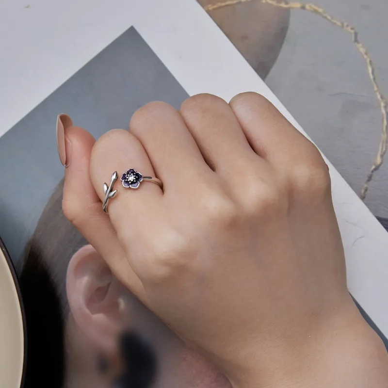(zdjęcie do) Pandora Styl Kwiatowy Otwarty Pierścionek - BSR394 - Wyświetl 6