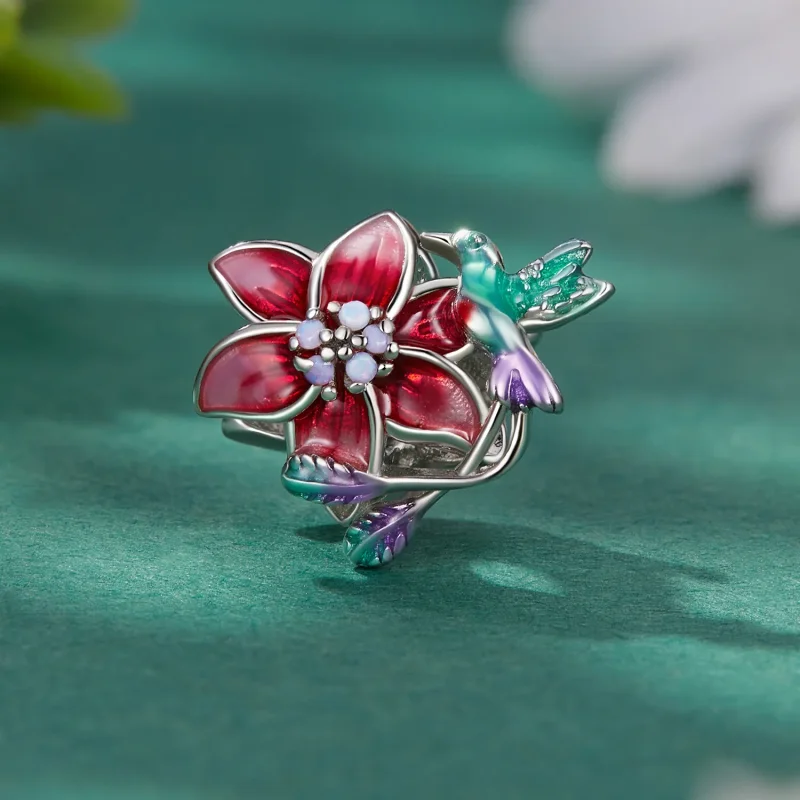 (zdjęcie do) Pandora Styl Kwiaty i Ptaki Charm - BSC787 - Wyświetl 2
