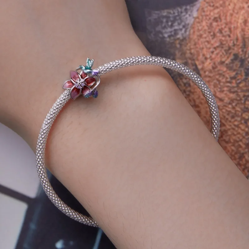 (zdjęcie do) Pandora Styl Kwiaty i Ptaki Charm - BSC787 - Wyświetl 6
