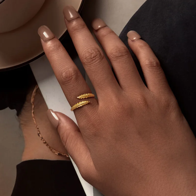 (zdjęcie do) Pandora Styl Liście Otwarty Pierścień - BSR485-E - Wyświetl 5