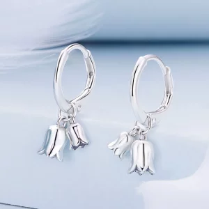 Pandora Styl Lilia Doliny Kolczyki w Kształcie Pierścienia - BSE909