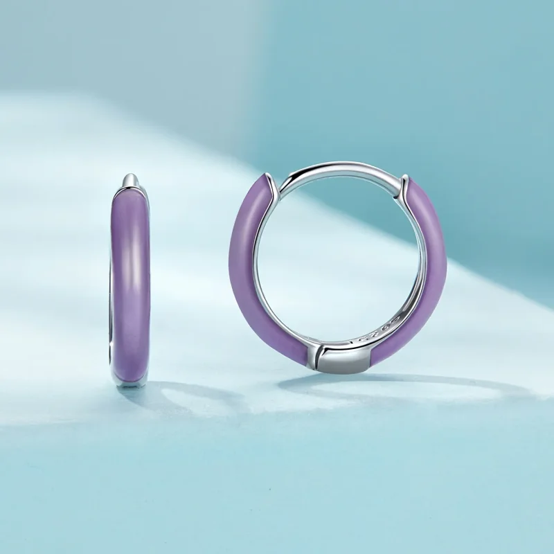 (zdjęcie do) Pandora Styl Luminous Kolczyki w Kształcie Obręczy - SCE1644 - Wyświetl 2