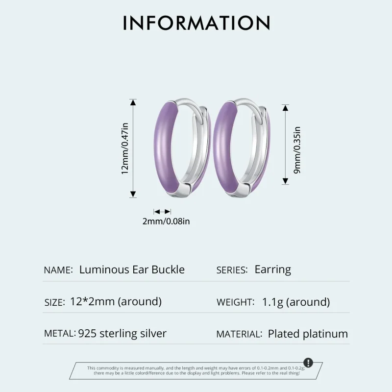 (zdjęcie do) Pandora Styl Luminous Kolczyki w Kształcie Obręczy - SCE1644 - Wyświetl 5