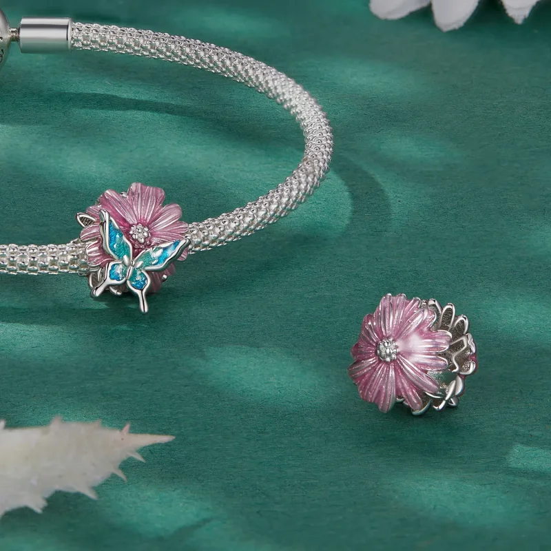 (zdjęcie do) Pandora Styl Motyla Chryzantemy Charm - BSC788 - Wyświetl 4