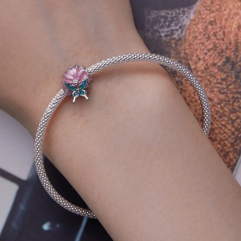 (zdjęcie do) Pandora Styl Motyla Chryzantemy Charm - BSC788 - Wyświetl 6
