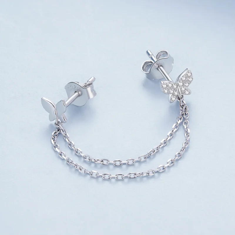 (zdjęcie do) Pandora Styl Motylkowe Kolczyki w formie śrubek - BSE876 - Wyświetl 4