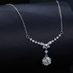 Pandora Styl Naszyjnik z Moissanite (Jeden Certyfikat) - MSN020