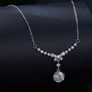 Pandora Styl Naszyjnik z Moissanite (Jeden Certyfikat) - MSN020