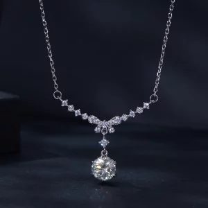 Pandora Styl Naszyjnik z Moissanite (Jeden Certyfikat) - MSN020