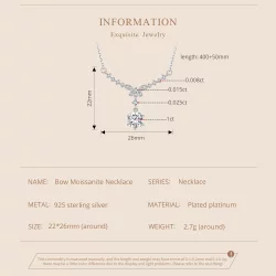 Pandora Styl Naszyjnik z Moissanite (Jeden Certyfikat) - MSN020