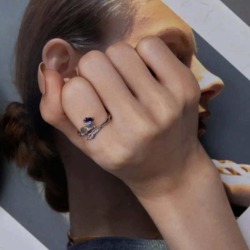 (zdjęcie do) Pandora Styl Otwarty Pierścień z Motywem Osetu - BSR397 - Wyświetl 8