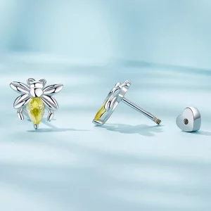 Pandora Styl Pszczoła Dwustronne Kolczyki Sztyfty - SCE1580