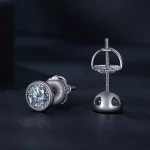 Pandora Styl Ramkowane Kolczyki ze szlifowanym Moissanite - MSE026