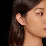Pandora Styl Ramkowane Kolczyki ze szlifowanym Moissanite - MSE026