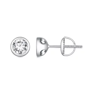 Pandora Styl Ramkowane Kolczyki ze szlifowanym Moissanite - MSE026