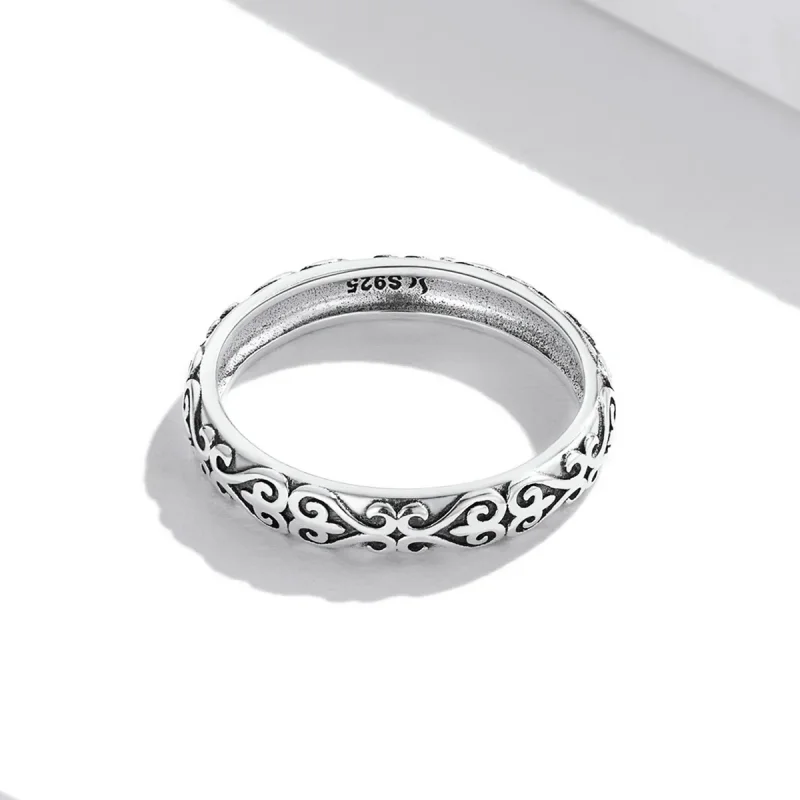 (zdjęcie do) Pandora styl Retro Wytłoczony Wzór Pierścionek - SCR776 - Wyświetl 4
