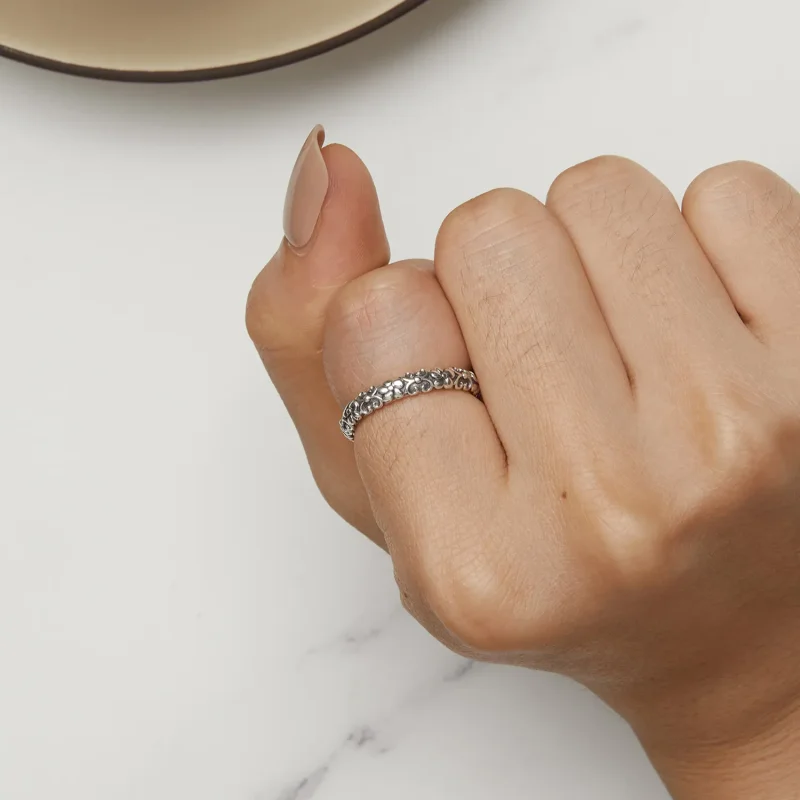 (zdjęcie do) Pandora Styl Retro Wzór Pierścionek - SCR958 - Wyświetl 6