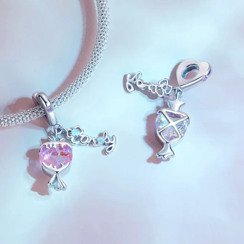 (zdjęcie do) Pandora Styl Różowy Candy Dangle - SCC2640 - Wyświetl 3