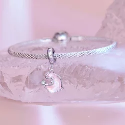 Pandora Styl Różowy Delfin Wisior - SCC2639