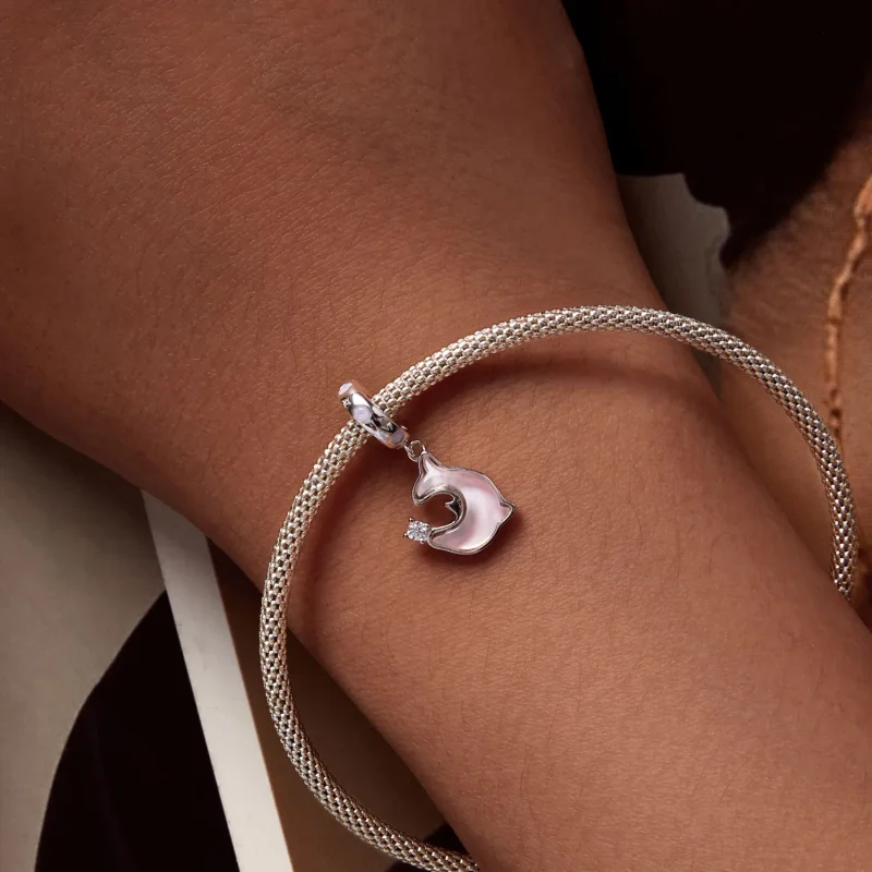 (zdjęcie do) Pandora Styl Różowy Delfin Wisior - SCC2639 - Wyświetl 6